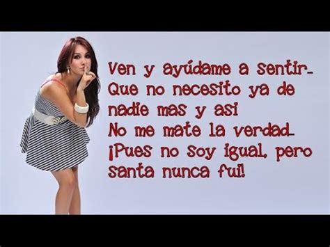 santa no soy rbd letra|letra de santa no soy.